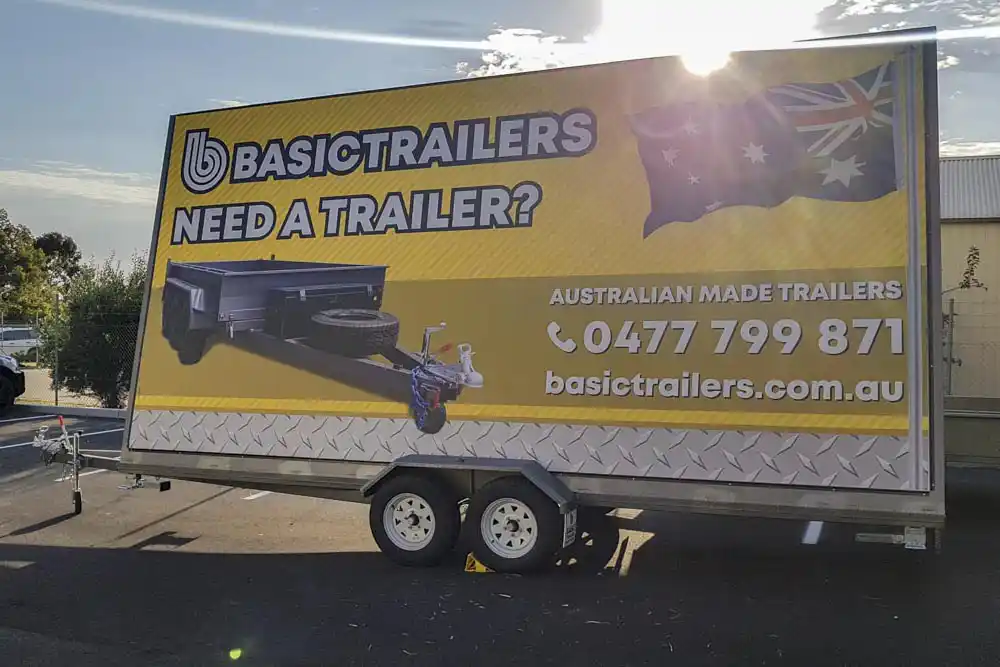 Adelaide Trailers For Sales: ADVERTISING-8FT-TRAILER-14X5